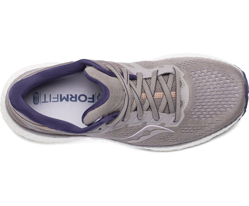 Women's Saucony Hurricane 23 Running Shoes Grey | Singapore 160RVDW